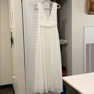White long formal dress